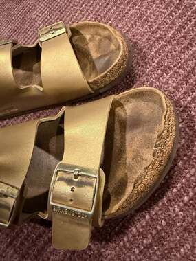 Birkenstock Arizona Gold Birko-Flor Sandals